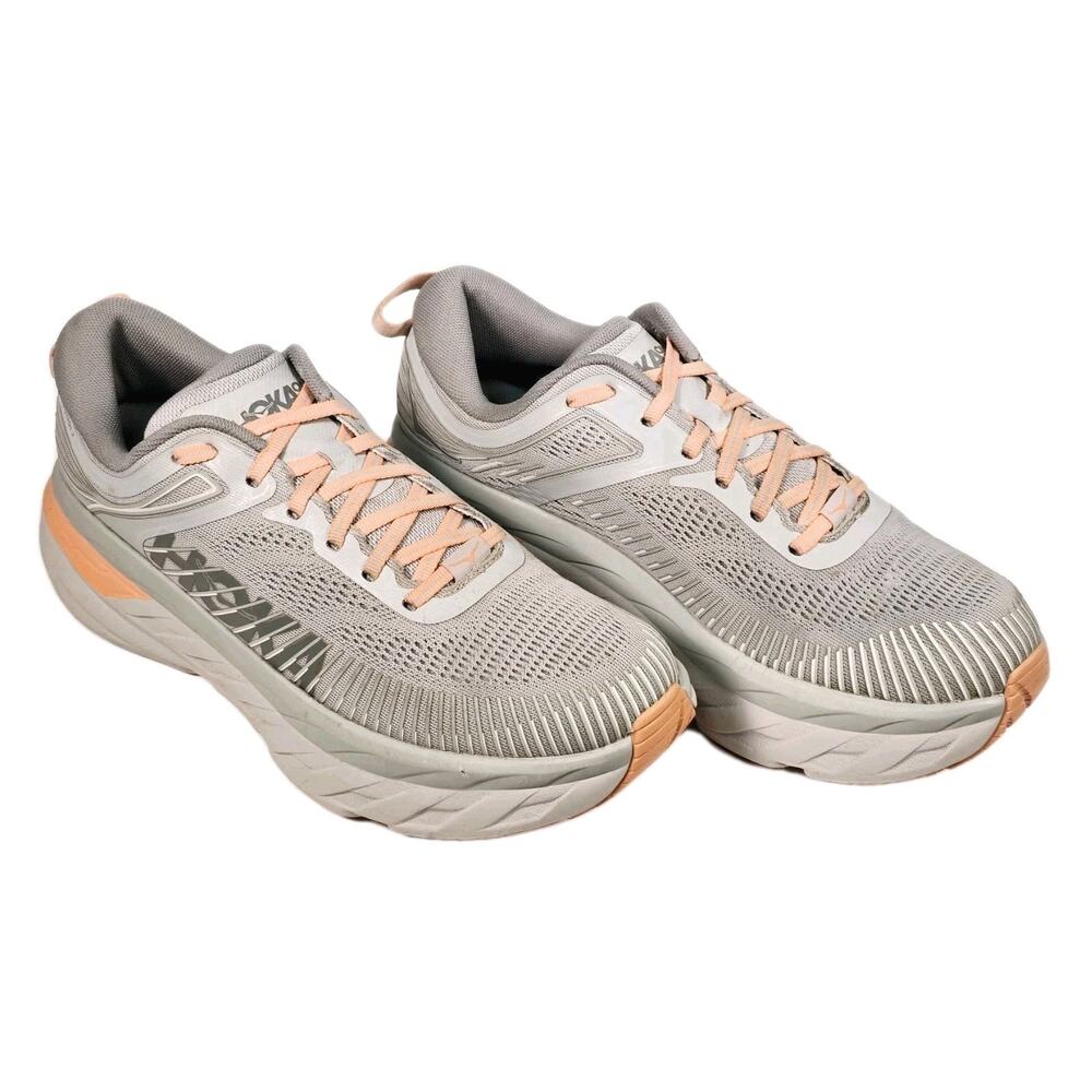Hoka One One Bondi 7 Harbor Mist/Sharkskin Women's Sz 9 Athletic Shoes Sneakers - Picture 4 of 9
